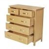 Luna Oak 5 Draw chest of drawers - Image 6