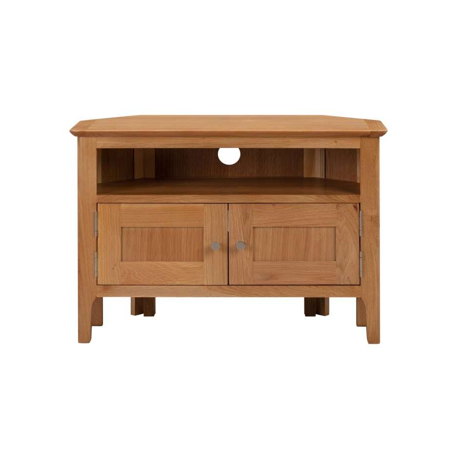Oak Corner TV Unit
