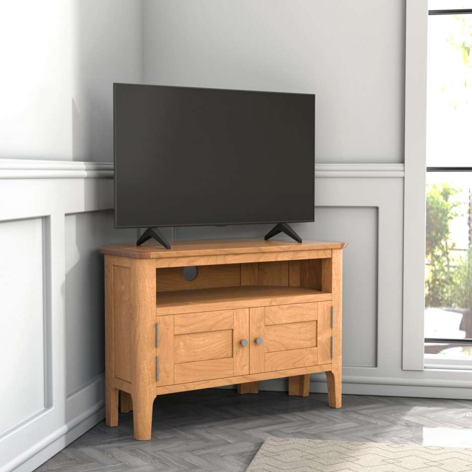 Oak Corner TV Unit