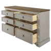 3+3 Chest of Drawers Wide Grey