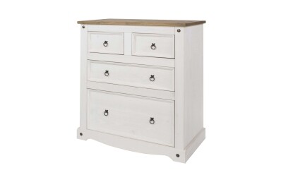 White Drawers 4 Drawers Premium Pine Furniture