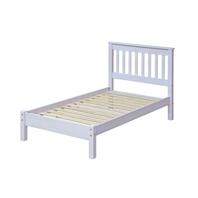 Single Bed Slatted White Premium Pine Furniture