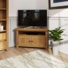 rustic oak corner tv unit