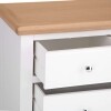 Modern Large Chest of Drawers White with Oak Top - Image 4