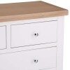 Modern Large Chest of Drawers White with Oak Top - Image 7