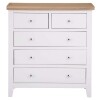 Modern Large Chest of Drawers White with Oak Top - Image 8
