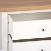 Stylish 6-Chest of Drawers White with Oak Top - Image 4