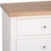 Stylish 6-Chest of Drawers White with Oak Top - Image 5