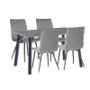 1.2m Concrete Table & 4 x CH66 Grey Chairs - Image 2