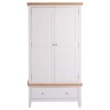 2 Door Oak Wardrobe with Ivory White Painted Body and Oak Top - Image 11