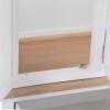 Contemporary 3 Door Wooden Wardrobe in Ivory White & Oak - Image 5