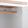 Contemporary 3 Door Wooden Wardrobe in Ivory White & Oak - Image 6