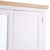 Contemporary 3 Door Wooden Wardrobe in Ivory White & Oak - Image 11