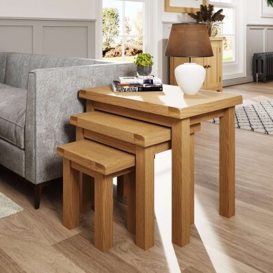 Solid Oak Nesting Tables