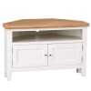 Corner TV Stand White