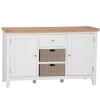 White and Oak Sideboard