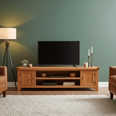 Extra Large Oak TV Unit Suitable for up to 85 inch TV's