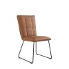 Panel Back Chair with Angled Legs - Tan - Image 2