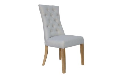 Curved Button Back Dining Chair - Natural
