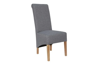 Scroll Back Chair - Light Grey