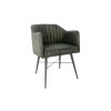 Leather & Iron Chair - Light Grey - Image 2