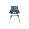 Leather & Iron Chair - Blue - Image 2