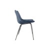 Leather & Iron Chair - Blue - Image 3