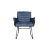 Leather & Iron Chair - Blue - Image 2