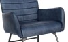 Leather & Iron Chair - Blue - Image 4
