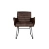 Leather & Iron Chair - Brown - Image 2