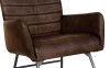 Leather & Iron Chair - Brown - Image 4