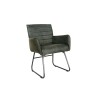Leather & Iron Chair - Light Grey - Image 2