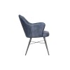 Leather & Iron Chair - Blue - Image 3