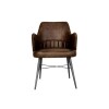 Leather & Iron Chair - Brown - Image 2