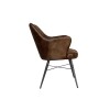 Leather & Iron Chair - Brown - Image 3