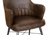 Leather & Iron Chair - Brown - Image 4