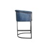 Leather & Iron Bar Chair - Blue - Image 3