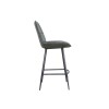 Leather & Iron Bar Chair - Light Grey - Image 4