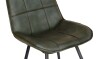Leather & Iron Bar Chair - Light Grey - Image 5