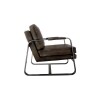 Leather & Iron Chair - Dark Grey - Image 3