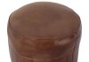 Leather Pouf - Brown - Image 3