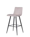 Retro Bar Stool - Taupe Velvet - Image 2