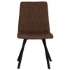 Diamond Stich Dining Chair - Brown - Image 9