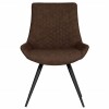 Honeycombe Stitch Dining Chair - Brown - Image 3
