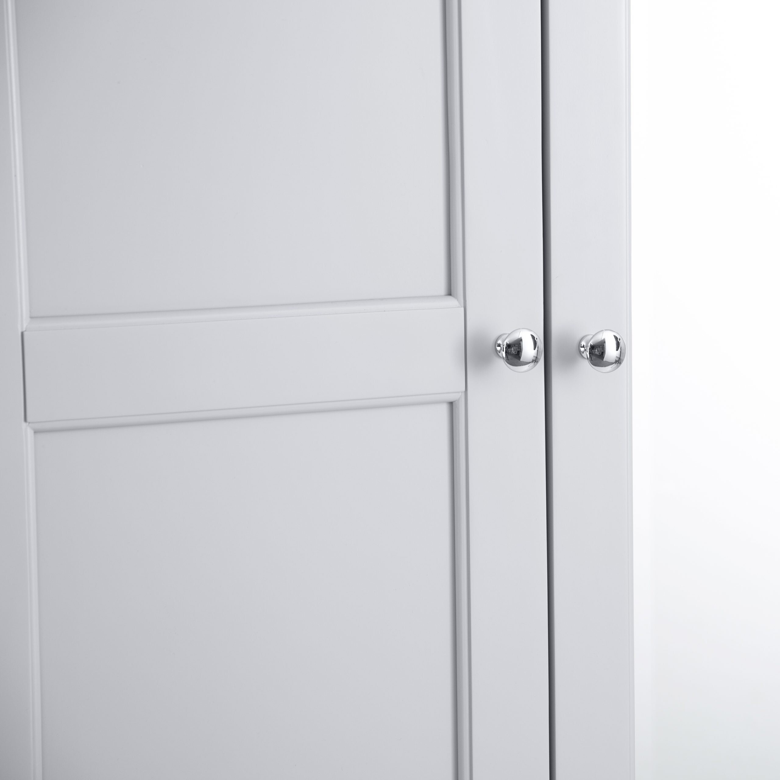 Modern 3 Door Grey Wardrobe with Ample Storage Space - Image 9