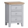 Modern Large Grey Bedside Table - Stylish Nightstand with Storage - Image 2