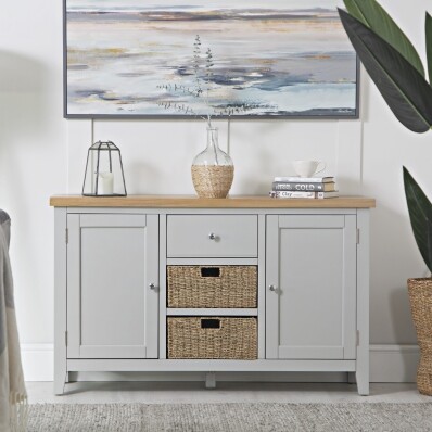 light grey oak sideboard