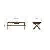2.0m Cross Leg Dining Table - Image 11