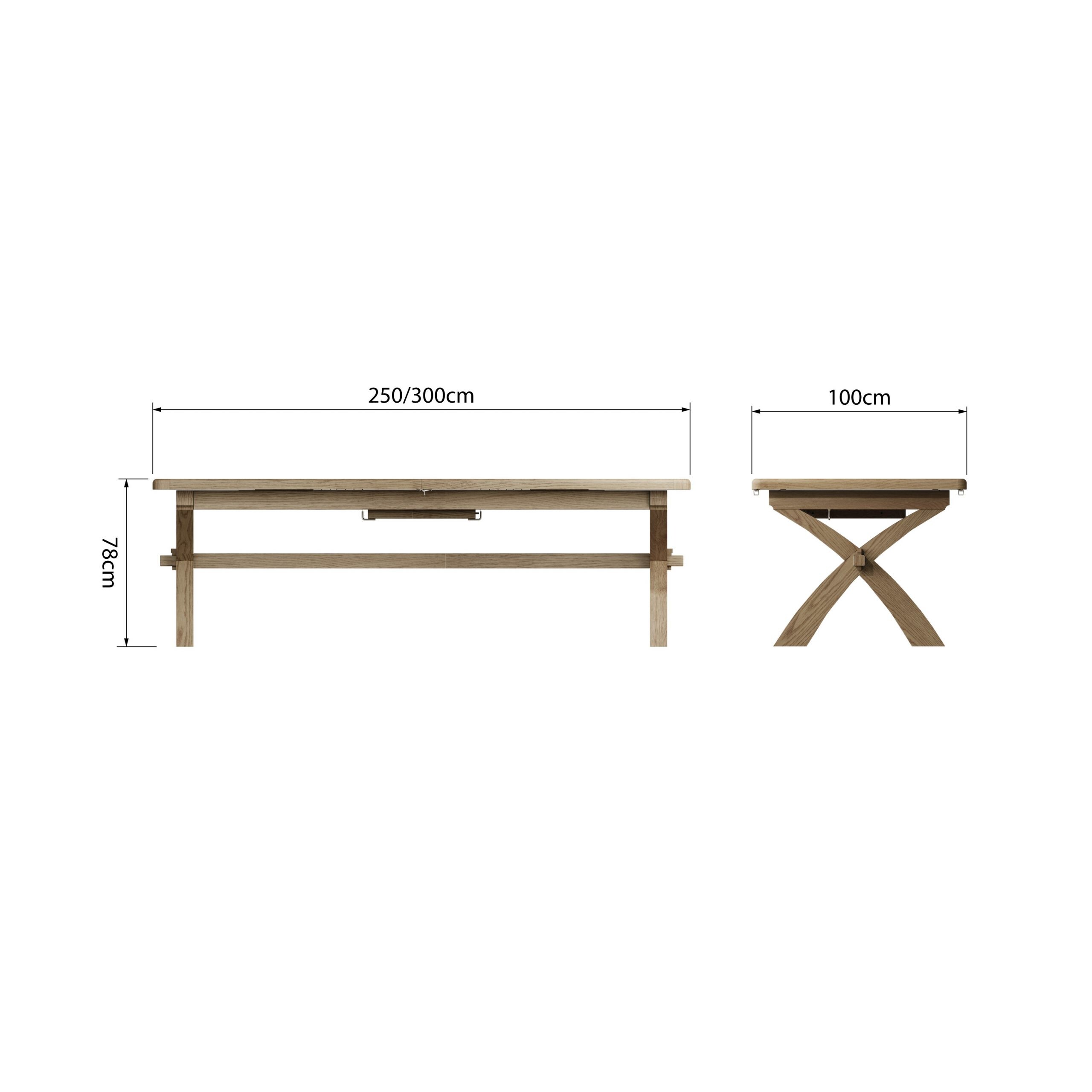 2.5m Cross Legged Dining Table - Image 10