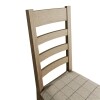 Slatted Chair Fabric Seat in Check Natural - Image 8